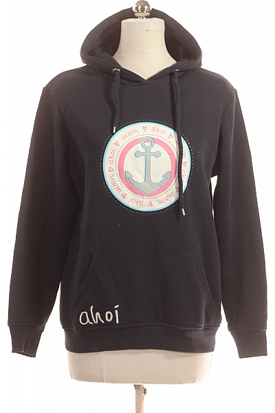 Dámská Mikina Rozepínací Modrá Zwillingsherz Second hand Vel. M