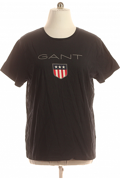 Pánské Tričko S Potiskem Černé GANT