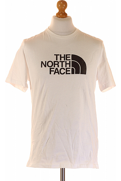 THE NORTH FACE Pánské Tričko S Potiskem Bílé Second Hand Vel. M
