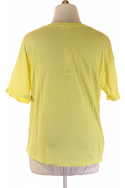 Jednoduché Dámské Tričko Žluté COTTON CANDY Second hand Vel. XL