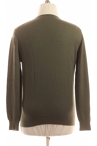 Pánský Svetr Vlněný Zelený Vel. XL