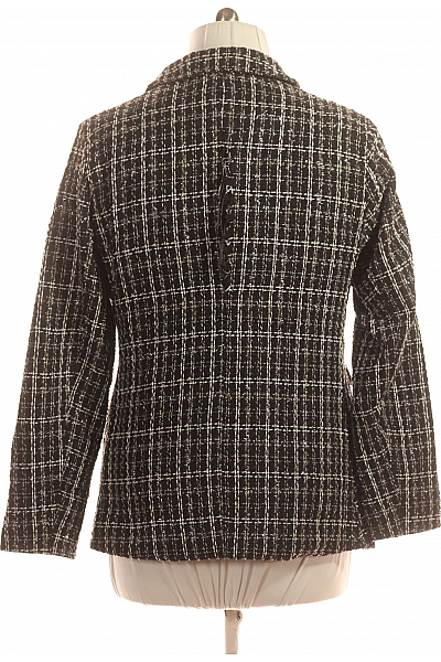 Krátký Dámský Kabát Černobílý BRAVE SOUL Vel. XL