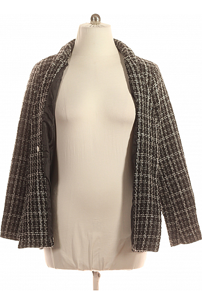 Krátký Dámský Kabát Černobílý BRAVE SOUL Vel. XL