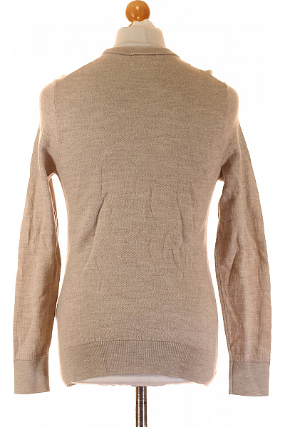 Pánský Svetr Vlněný Béžový HACKETT Vel. L