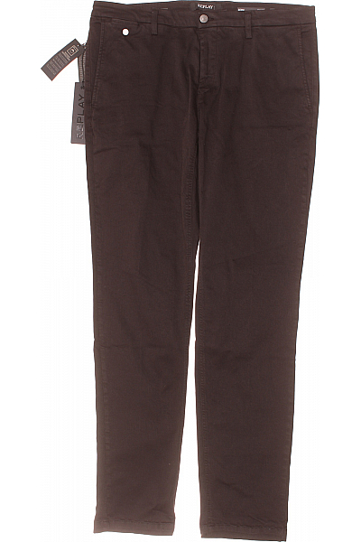 Pánské Chino Kalhoty Černé REPLAY Second hand Vel. 34