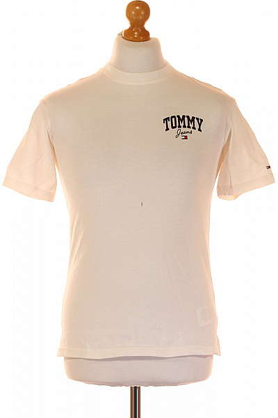 TOMMY HILFIGER Pánské Tričko S Potiskem Béžové Vel. XS