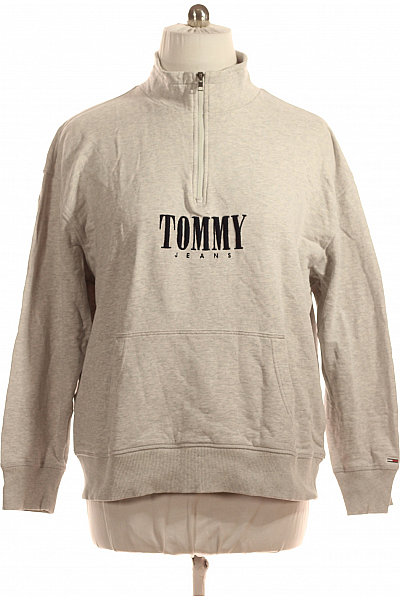 TOMMY HILFIGER Dámská Mikina Šedá Second Hand Vel. XXL