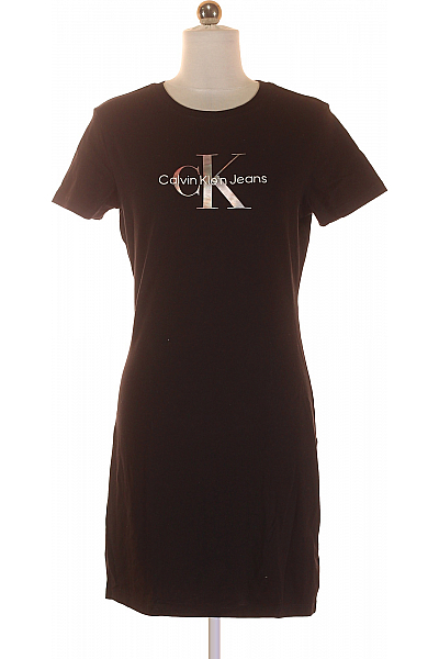 Tričkové  Šaty Černé Calvin Klein Vel. S
