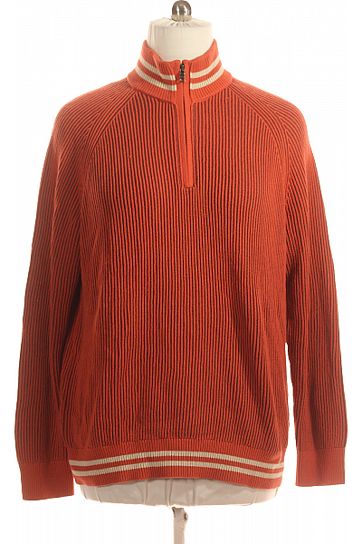 OLYMP Pánský Svetr Oranžový Vel. XL