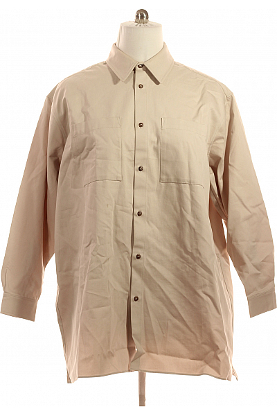 Pánská Košile Béžová Vel. M/L