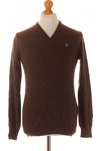 GANT Pánský Svetr Vlněný Hnědý Vel. M