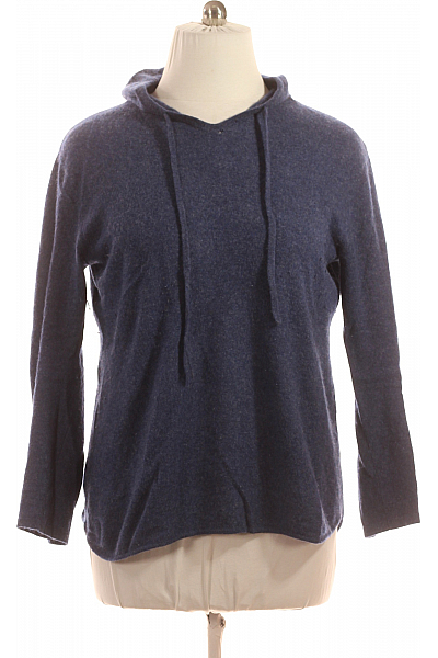 Zwillingsherz Dámský Svetr Kašmírový Modrý Vel. XL