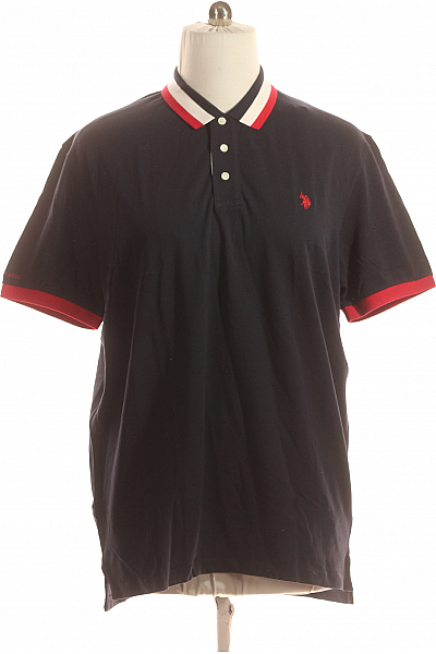 Pánské Tričko S Límečkem Modré U.S.POLO ASSN.