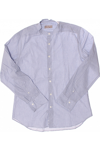 CANALI Pánská Košile Jednobarevná Modrá Second Hand Vel. 42