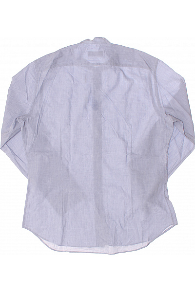 CANALI Pánská Košile Jednobarevná Modrá Second hand Vel. 42