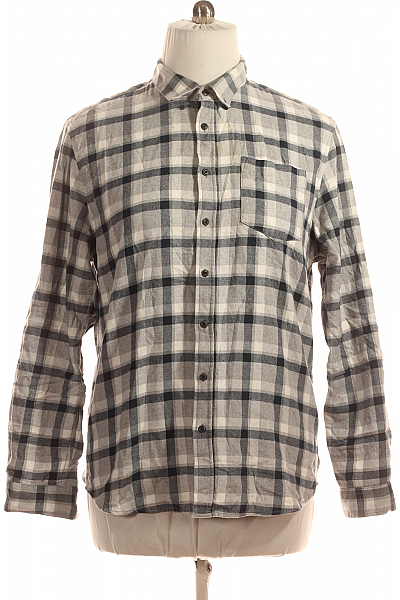 Vzorovaná Pánská Košile Modrá Second Hand Vel. XL