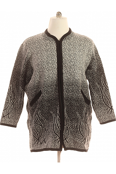 Krátký Dámský Kabát Černobílý