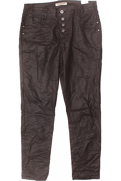 Dámské Kalhoty Rovné Černé Second Hand Vel. XL