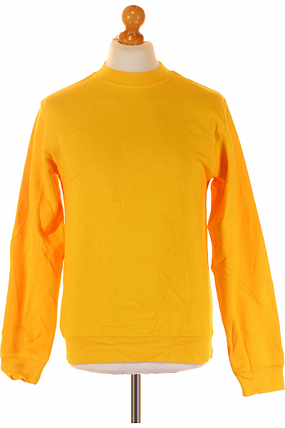 B&C Pánská Mikina Bez Zapínání Žlutá Second Hand Vel. S