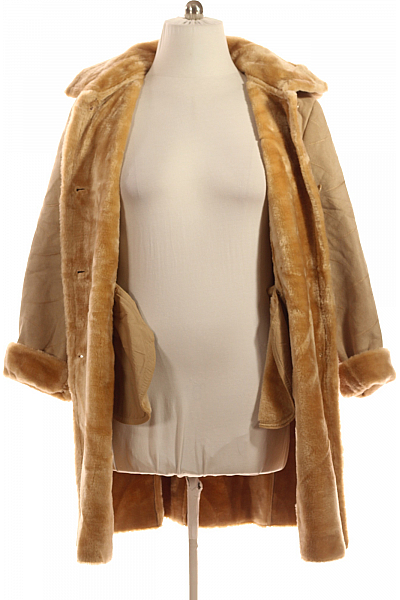 Dámský Kabát Hnědý Second hand Vel. 48