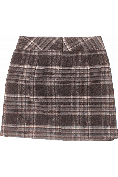 Kostkovaná  Sukně Šedá Vel. 38