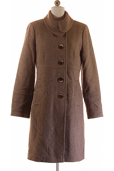 Krátký Dámský Kabátek Vlněný Béžový COMMA Vel. 36