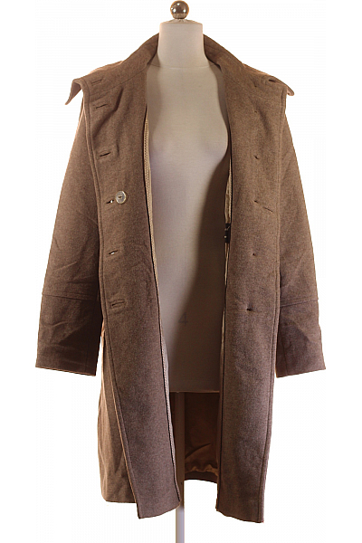 Krátký Dámský Kabátek Vlněný Béžový COMMA Vel. 36