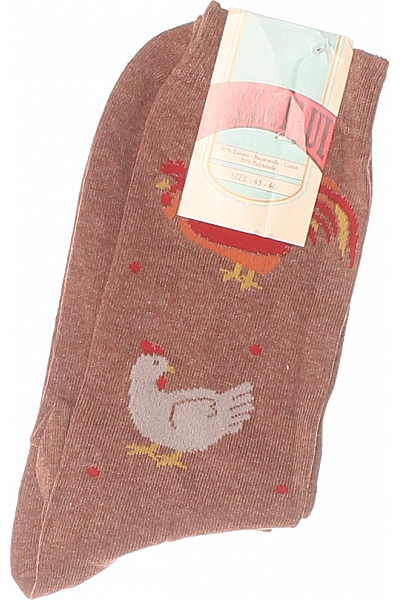 Ponožky Hnědé Second Hand Vel. 43/46