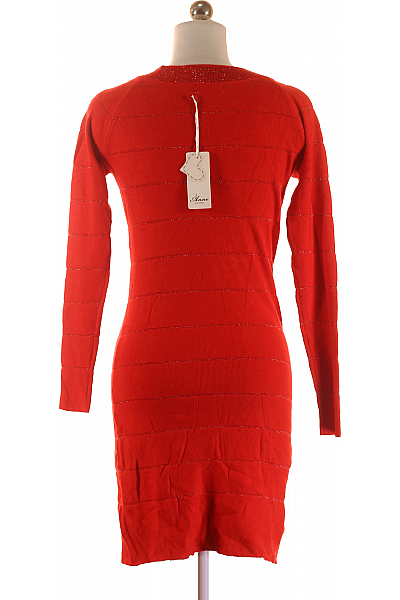 Pletené šaty Kašmírové Červené Vel. S/M