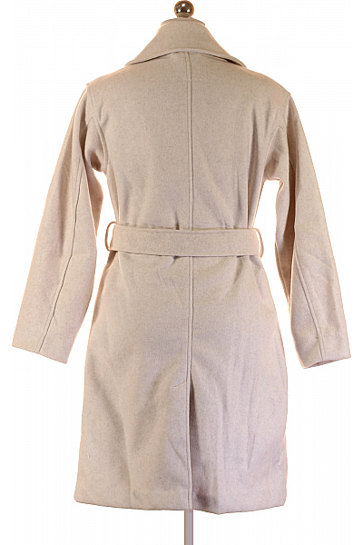 Amisu Krátký Dámský Kabát Béžový Second hand Vel. 34