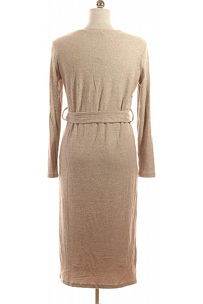 GLAMOROUS  Šaty Pletené Béžové Vel. 40