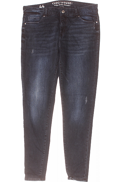 CLOCKHOUSE Roztrhané Dámské Džíny Modré Second Hand Vel. 44