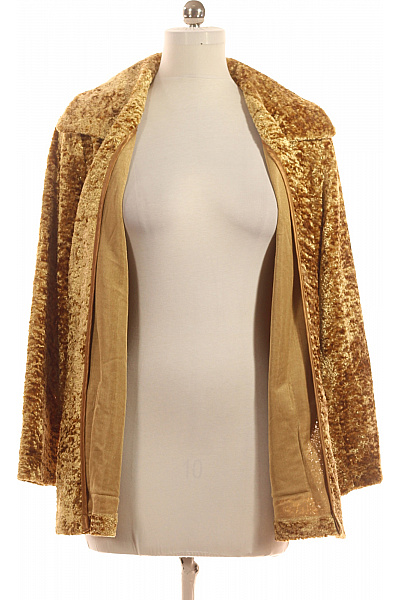 Krátký Dámský Kabát Zlatý Vel. 38
