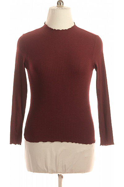 ONLY Jednoduché Dámské Tričko Vínová Vel. XL