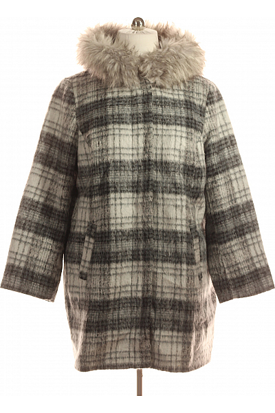 Krátký Dámský Kabát Šedý Canda Vel.  48