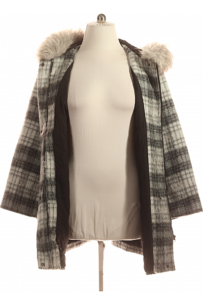 Krátký Dámský Kabát Šedý Canda Vel.  48