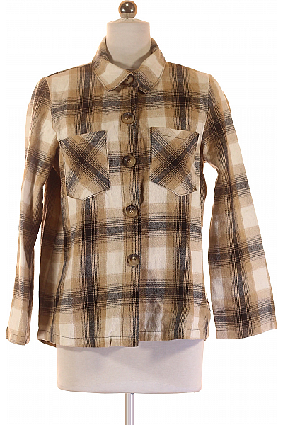 Krátký Dámský Kabát Hnědý