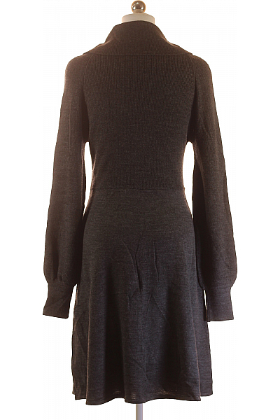 Monari  Šaty Pletené Vlněné Šedé Vel. 36