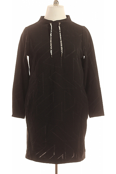  Šaty Pletené Černé CECIL Second Hand Vel. L