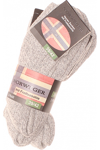  Ponožky Polyesterové Šedé