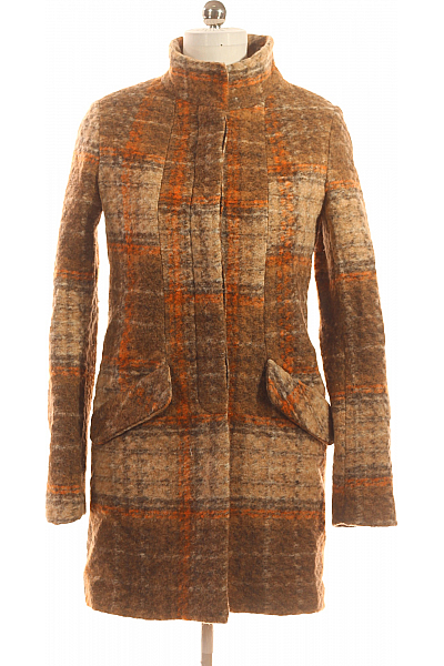 MANGO Dámský Kabát Vlněný Hnědý Vel. M