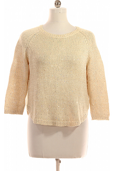 Dámský Svetr Zlatý Marks & Spencer Vel. 40