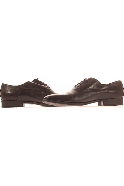 Pánské Polobotky Kožené Černé BRUNOMAGLI