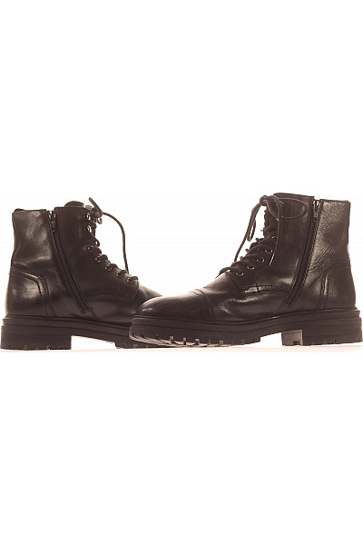 Pánské Workery Kožené Černé Vel. 41