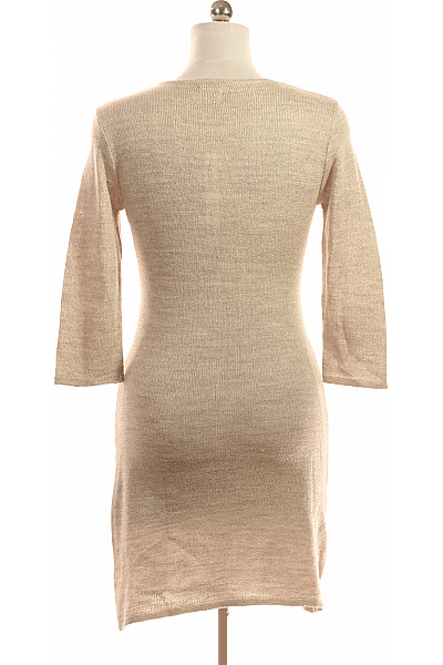  Šaty Pletené Béžové Second hand Vel. M