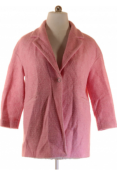Krátký Dámský Kabát Růžový MANGO Vel. M