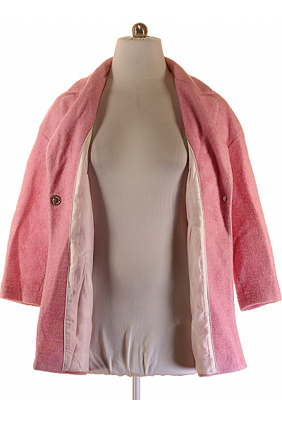 Krátký Dámský Kabát Růžový MANGO Vel. M