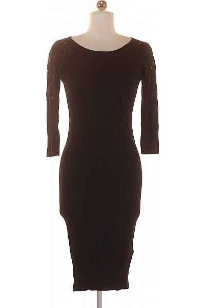  Šaty Pletené Černé Vel. XS