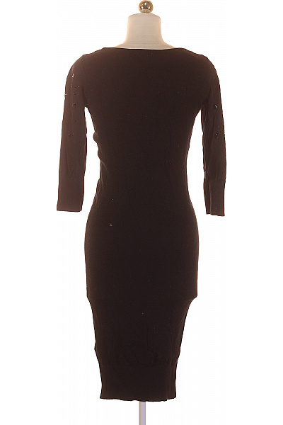  Šaty Pletené Černé Vel. XS