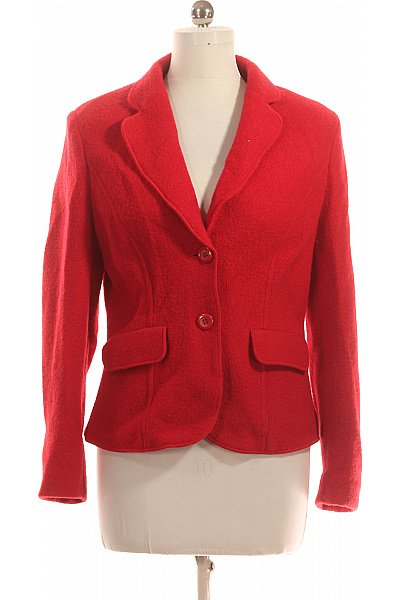 MADELEINE Teplé Dámské Sako Vlněné Červené Vel. M